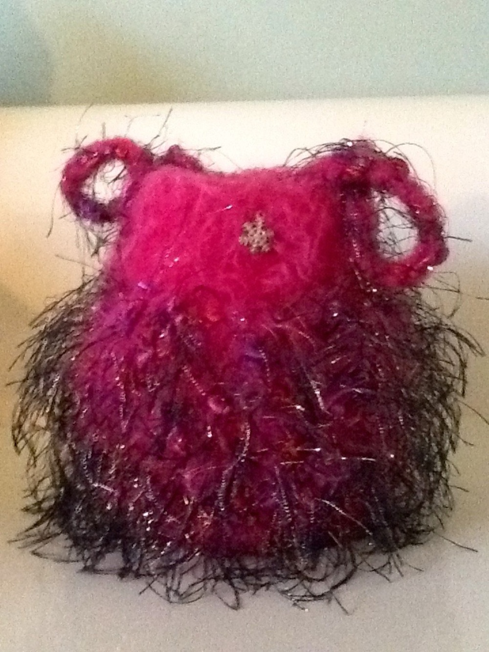 New Handcrafted fun 1 of a kind felted bag